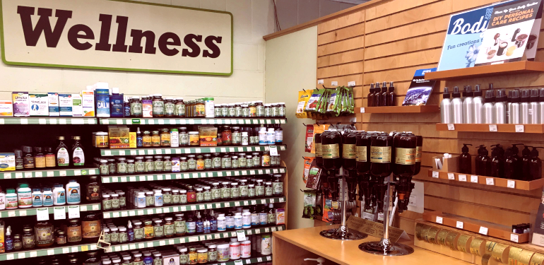 bulk tinctures and supplements in the wellness department